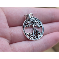 Echt zilveren hanger levensboom